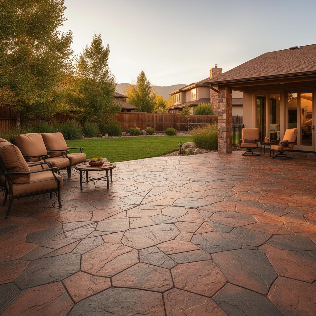 Stamped Concrete Patio, Castle Rock, Colorado