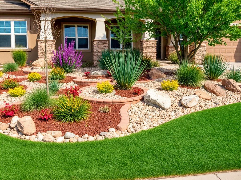 Custom Colorado landscaping with xeriscaping and garden design