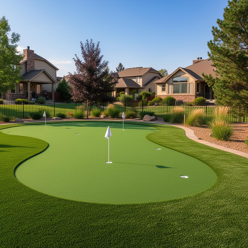 Backyard Putting Green, Castle Rock, Colorado