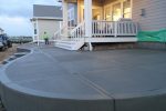 A very thick and beautiful concrete patio